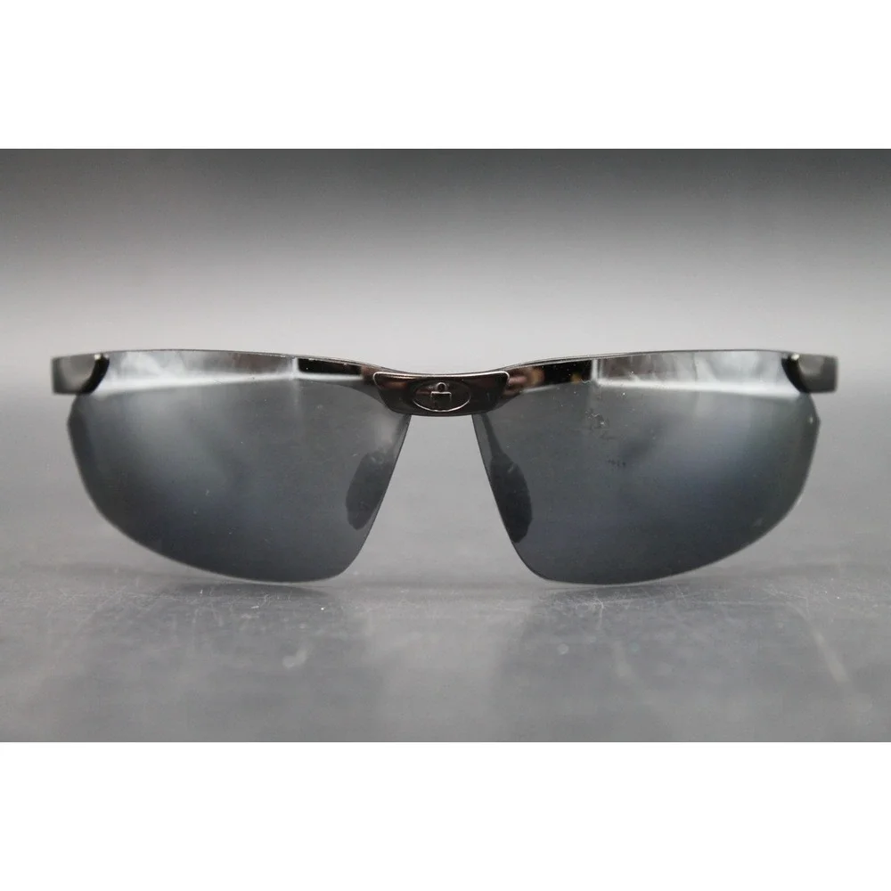 Ironman Mens Wrap Sunglasses Black Semi Rimless Sport Running Cycling Golf Shade